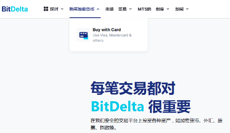 BitDelta交易所支持国内付款方式吗