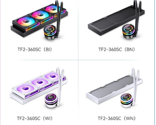 乔思伯推出创新TF2-360SC系列智能一体化水冷散热器，配备2.1英寸IPS显示屏与高效冷却性能