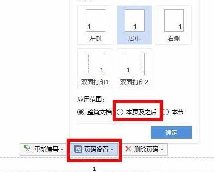 WPS如何设置两种页码